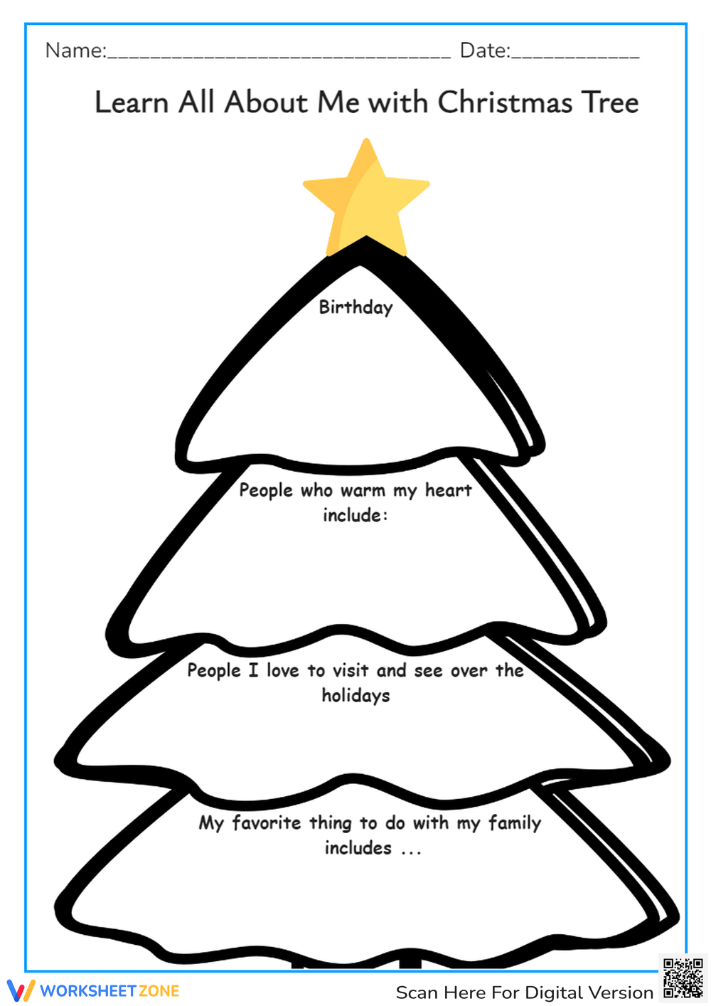 Printable Grade 3 Christmas Writing Worksheets with All About My Christmas Worksheets