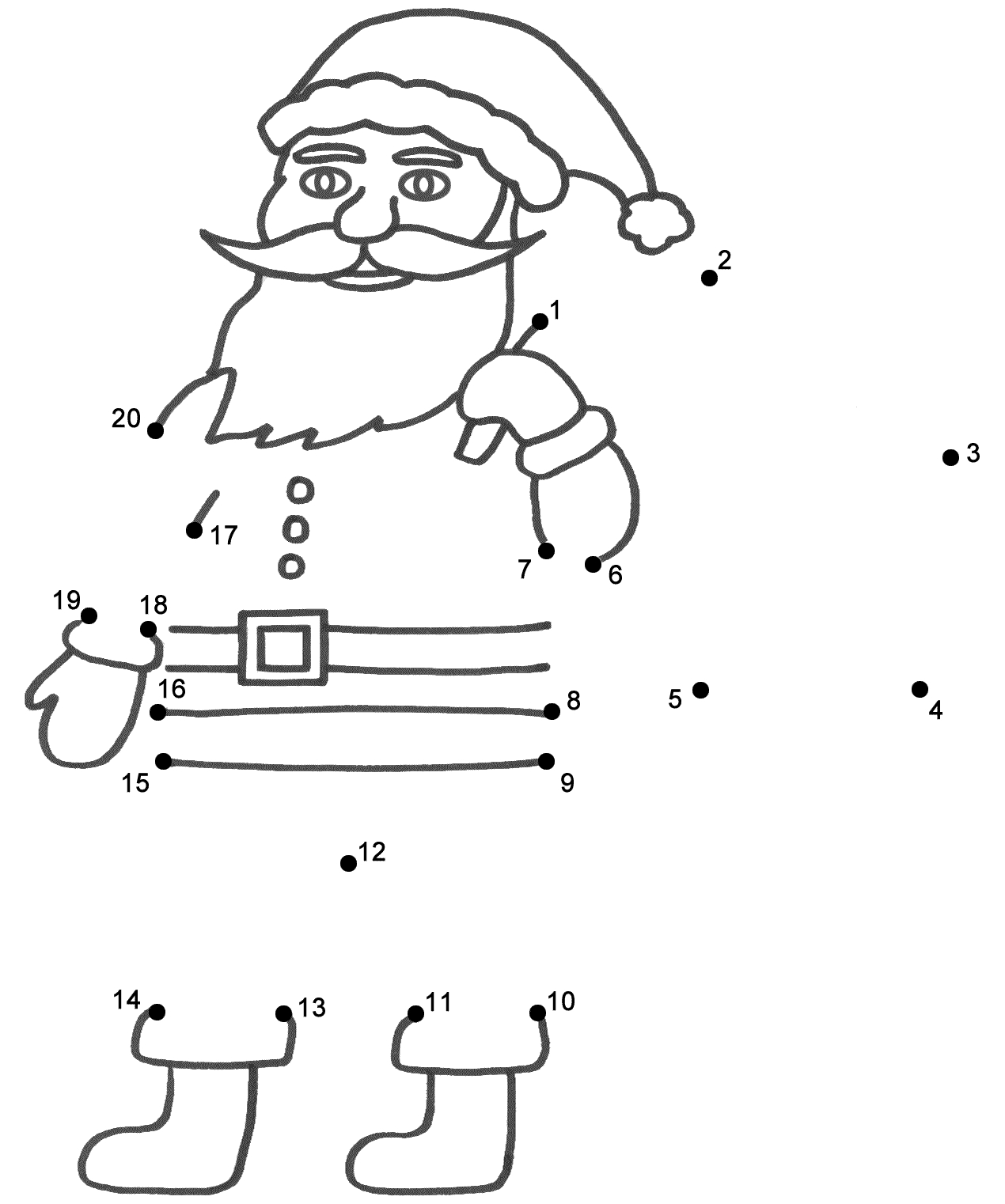 Santa Claus - Connect The Dots, Count1&amp;#039;S (Christmas) throughout Christmas Connect The Dots Worksheets