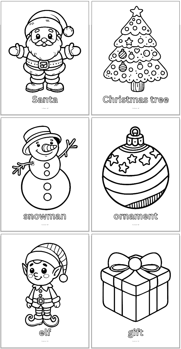 Simple Christmas Coloring Pages For Kids - The Artisan Life regarding Kindergarten Christmas Coloring Worksheets