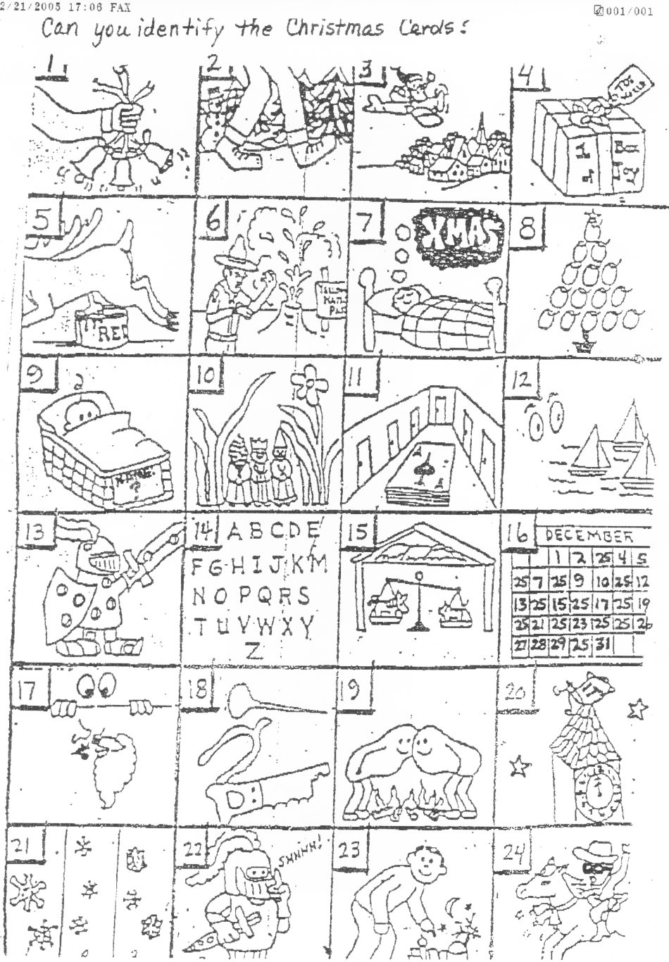 The Original Puzzle for Christmas Carol Riddle Worksheets