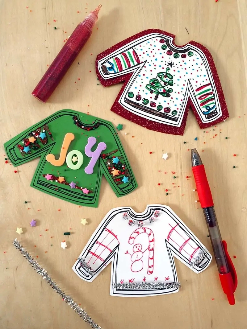 Ugly Sweaters Printable For Your Ugly Sweater Party - 100 Directions intended for Ugly Christmas Sweaters Beyond The Worksheets