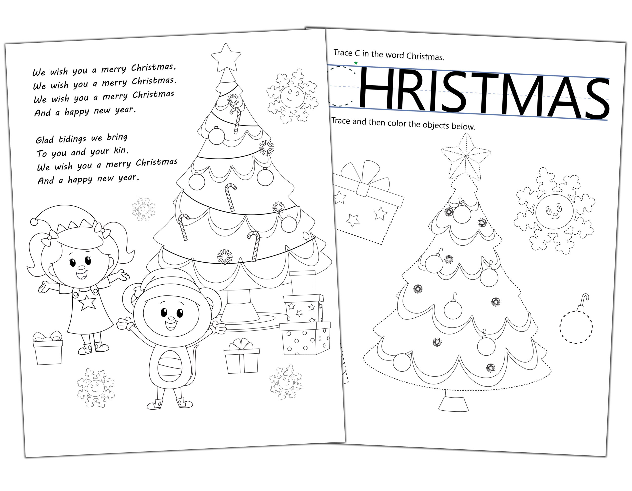 We Wish You A Merry Christmas' Printables - Mother Goose Club regarding We Wish You a Merry Christmas Worksheets