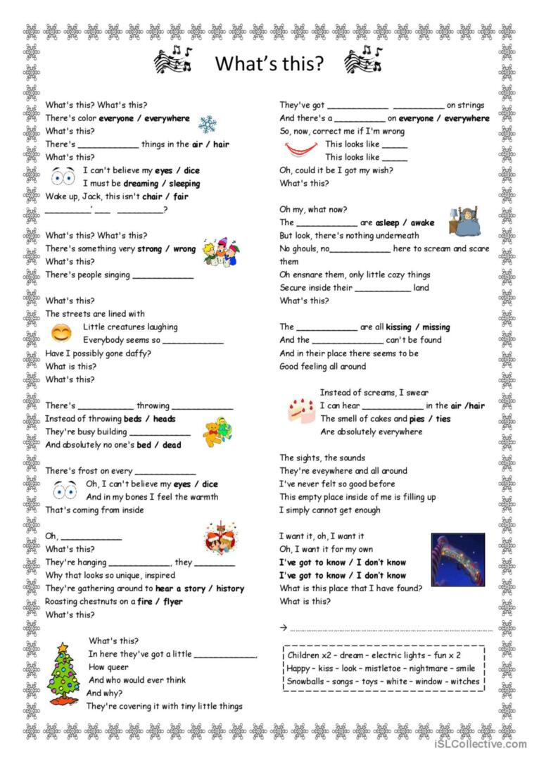 What&amp;#039;S This? The Nightmare Before Ch…: English Esl Worksheets Pdf for The Nightmare Before Christmas Worksheets
