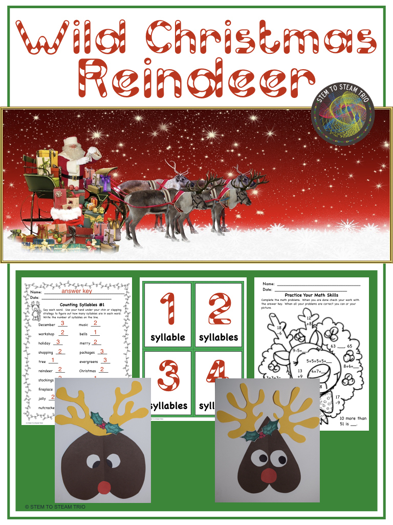 Wild Christmas Reindeer Activity Pack - Classful inside The Wild Christmas Reindeer Worksheets