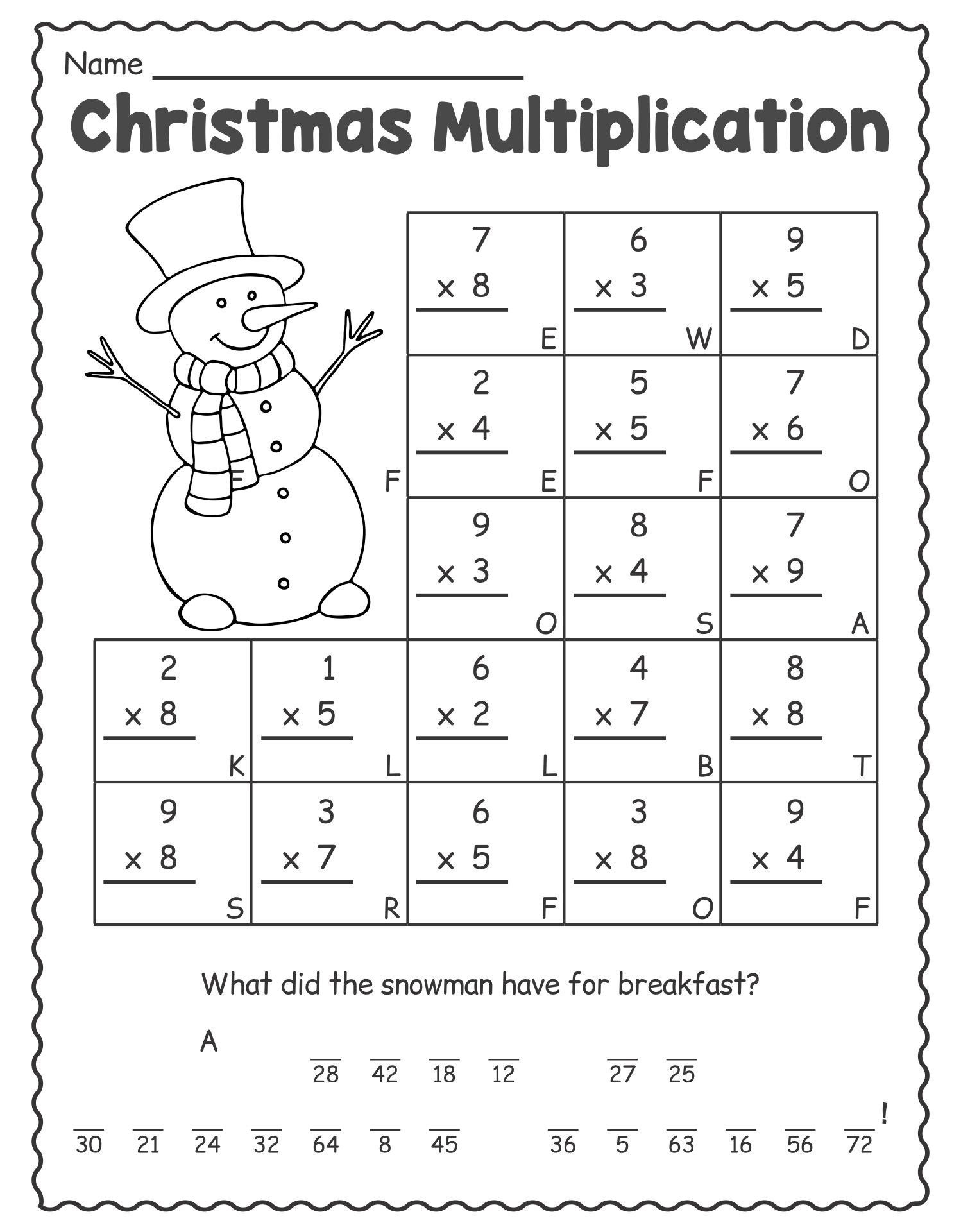 Worksheets For 1St Grade Christmas Activities - 15 Free Pdf with Free Printable Christmas Multiplication Worksheets