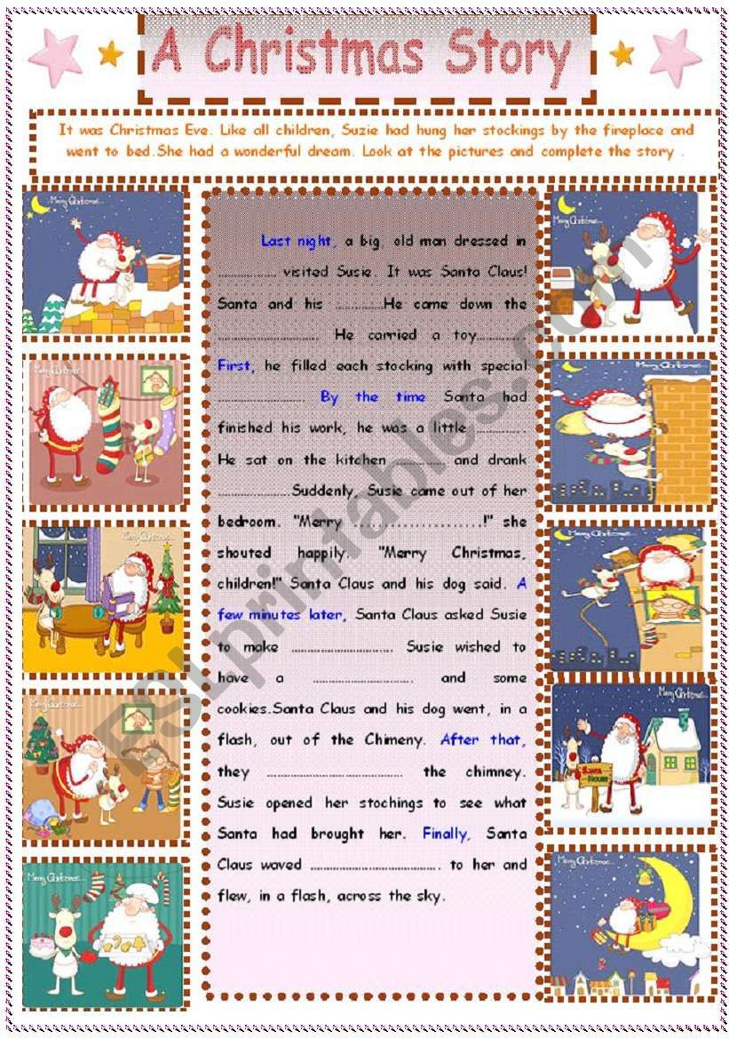 Writing : A Christmas Story - Esl Worksheetsruggy with regard to Writing a Christmas Story Worksheets