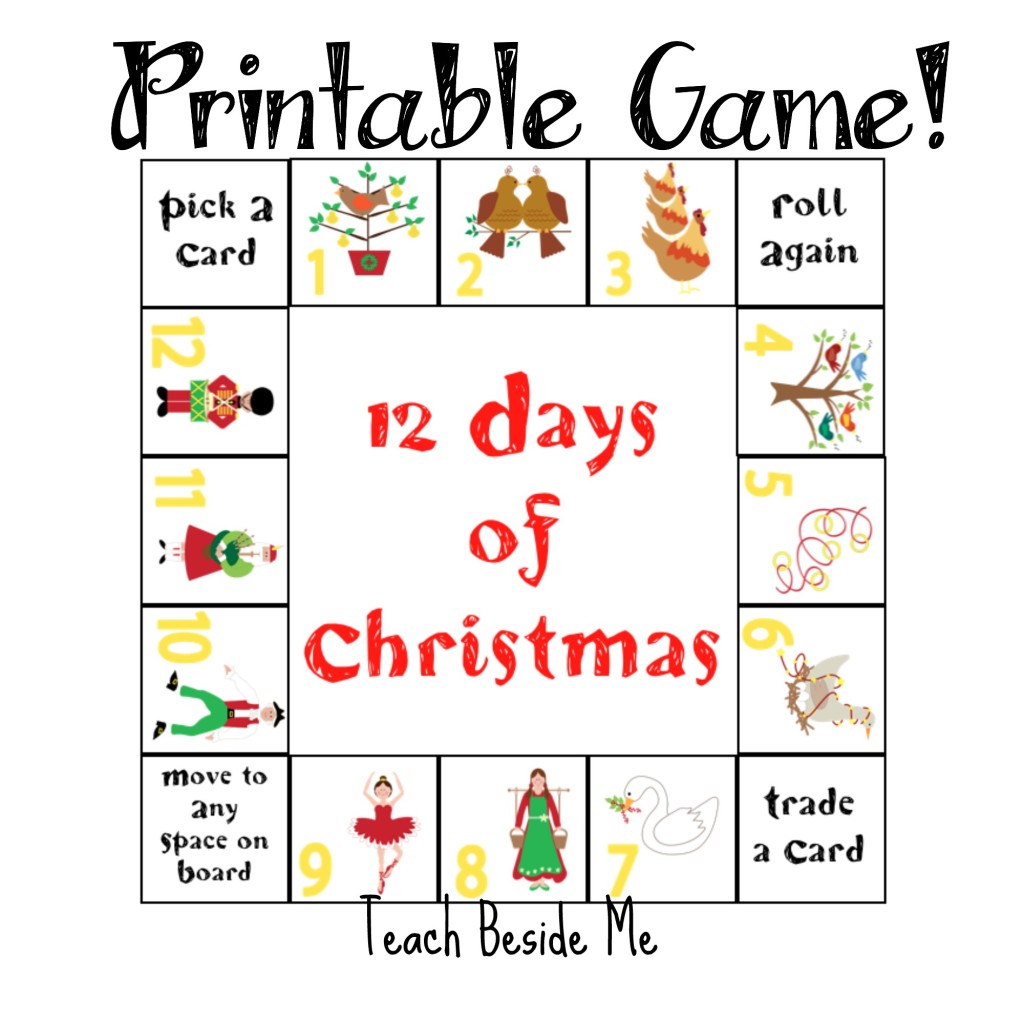 12 Days Christmas Printable Game