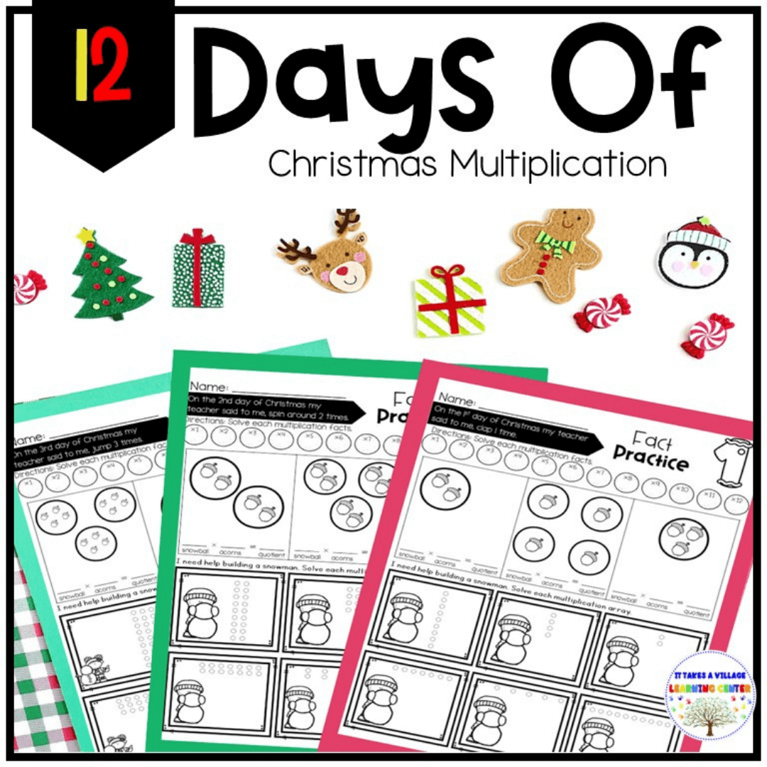 12 Days Of Christmas Math Facts 12 Days Of Christmas Math Facts
