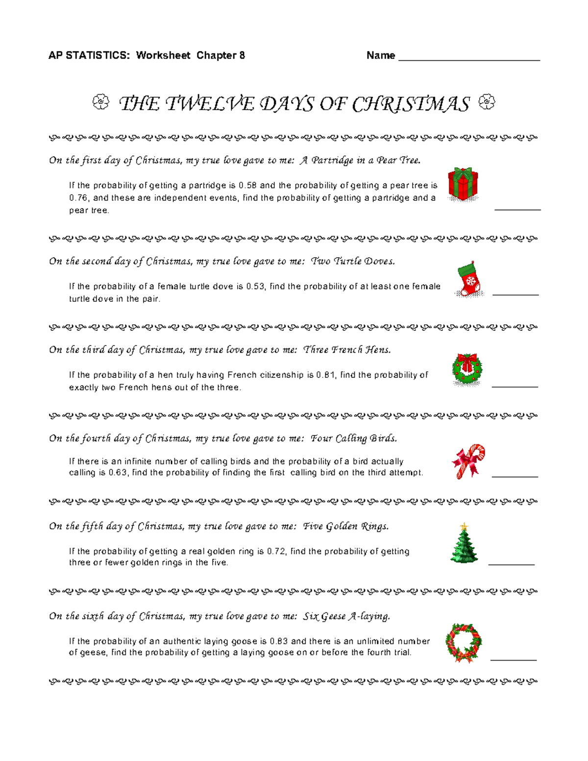12 Days Of Statistics 12 Days Of Statistics