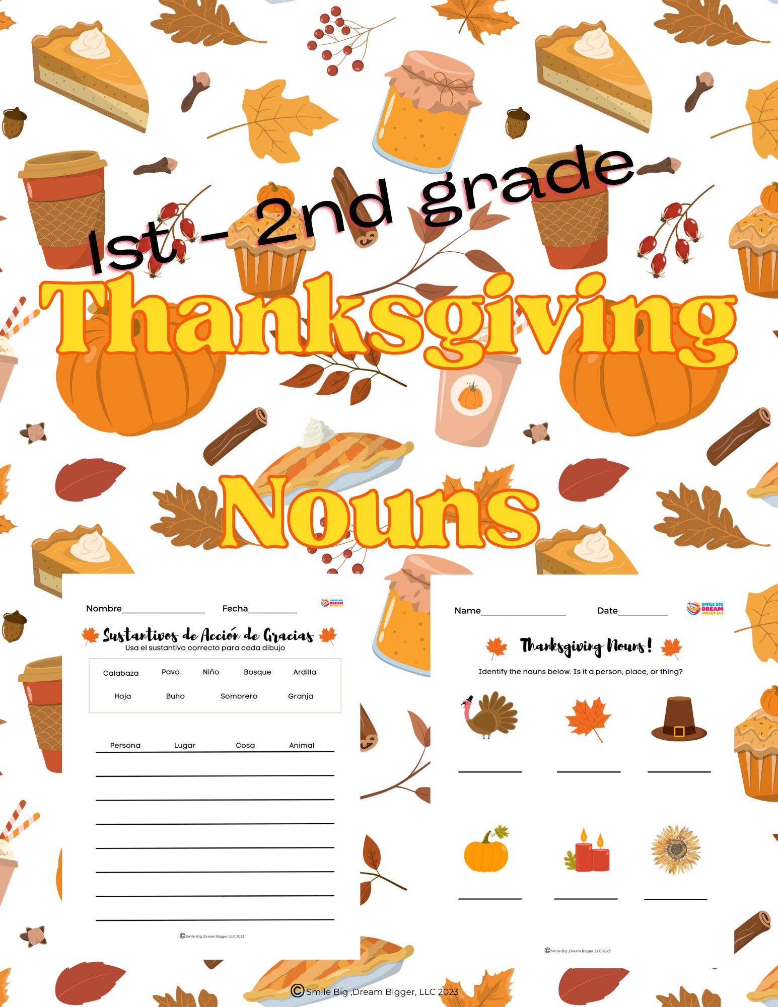1st 2nd Grade Thanksgiving Nouns Worksheet 1st 2nd Grade Thanksgiving Nouns Worksheet