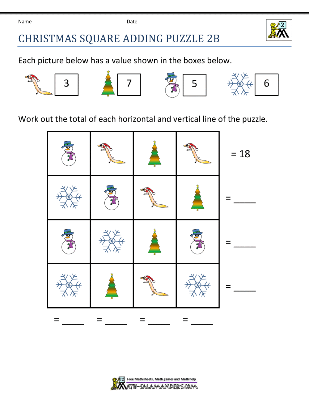 2nd Grade Christmas Math Worksheets 2nd Grade Christmas Math Worksheets