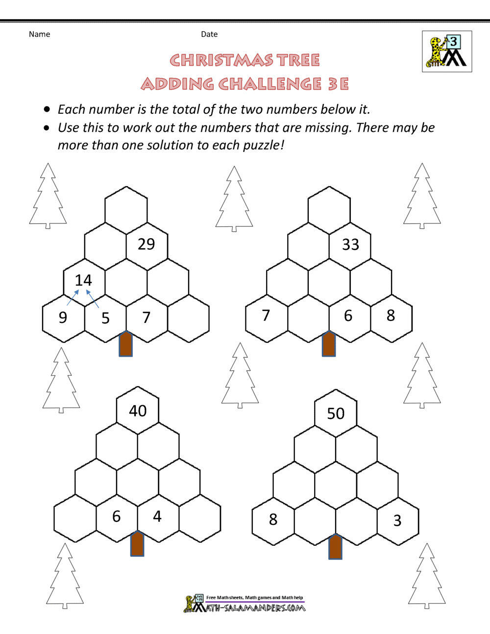 3rd Grade Christmas Math