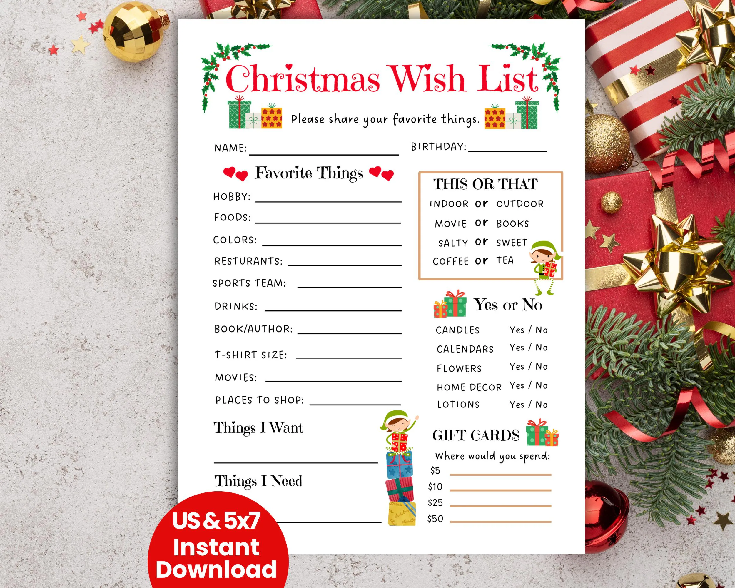 All About Me Christmas Template All About Me Christmas Template