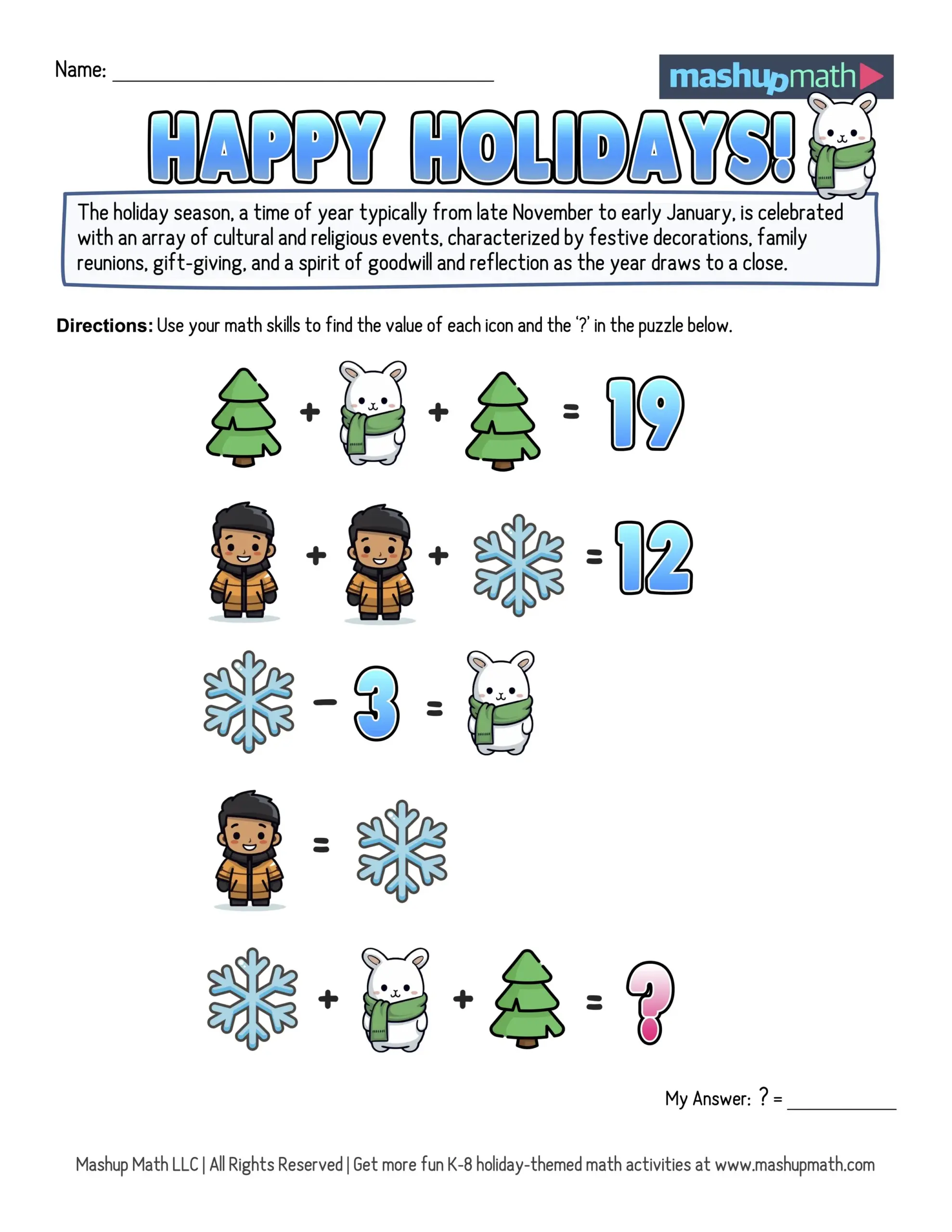 Are You Ready For 12 Days Of Holiday Math Challenges Are You Ready For 12 Days Of Holiday Math Challenges