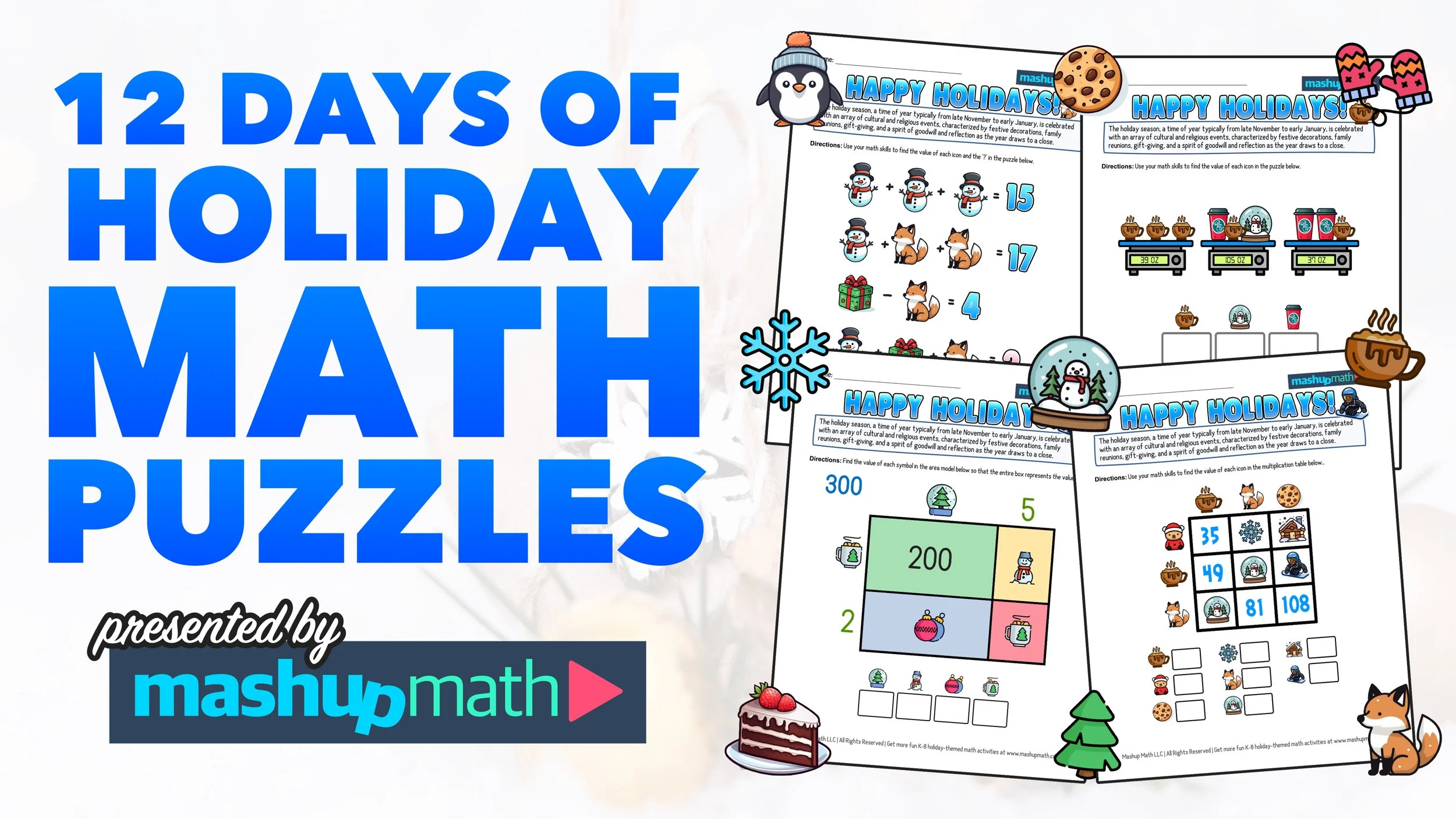 Are You Ready For 12 Days Of Holiday Math Challenges Are You Ready For 12 Days Of Holiday Math Challenges