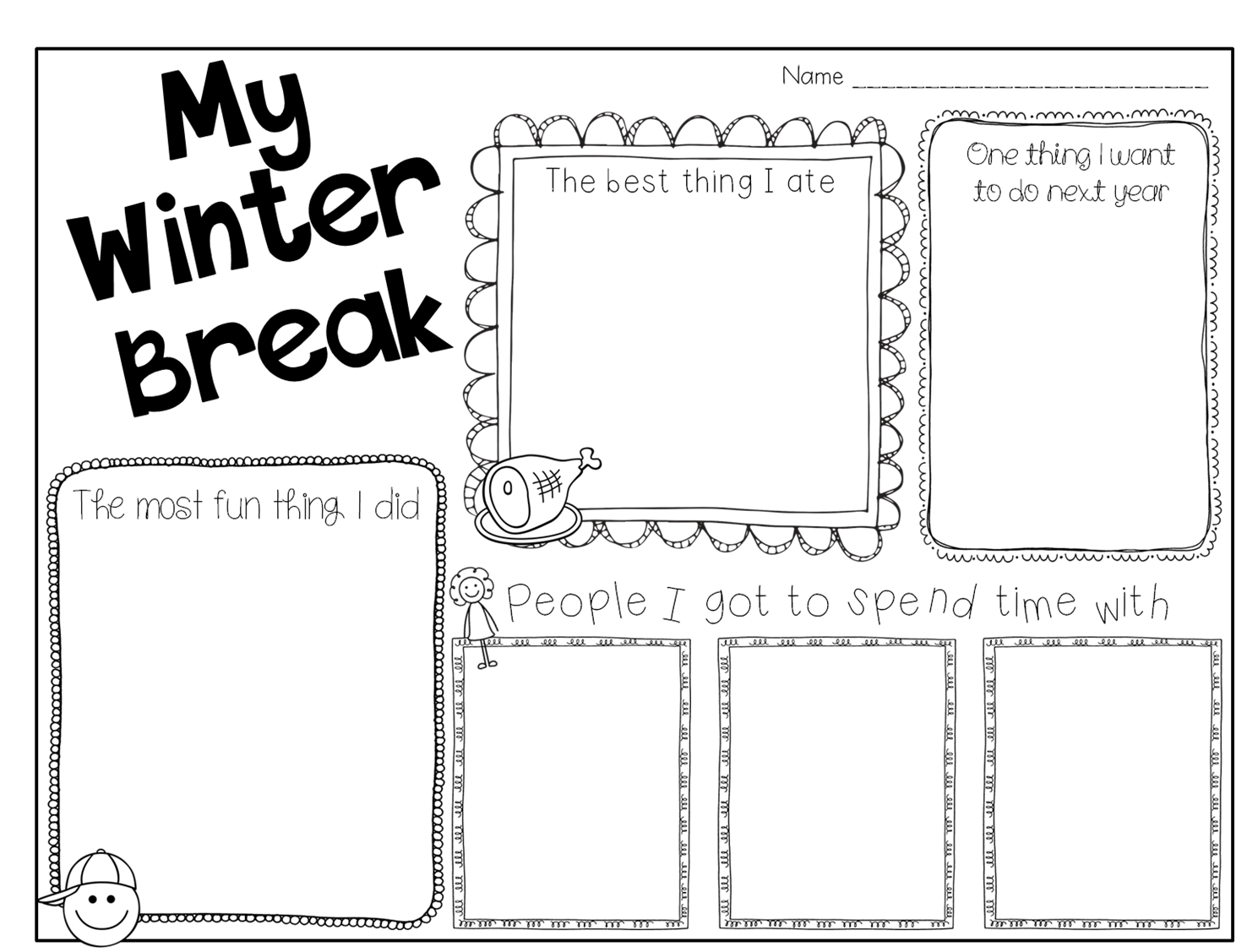 Back From Winter Break Activities Kindergarten