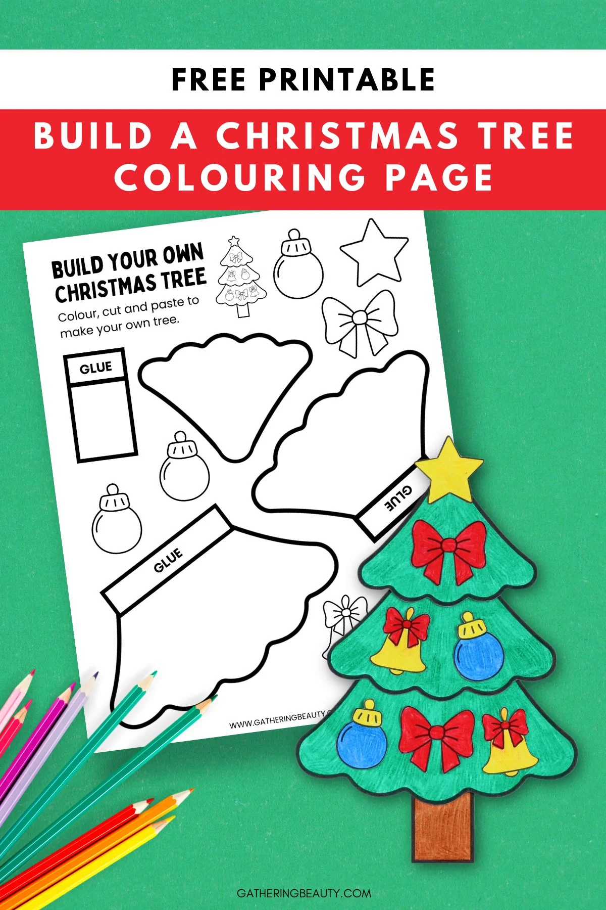 Build A Christmas Tree Free Printable Build A Christmas Tree Free Printable
