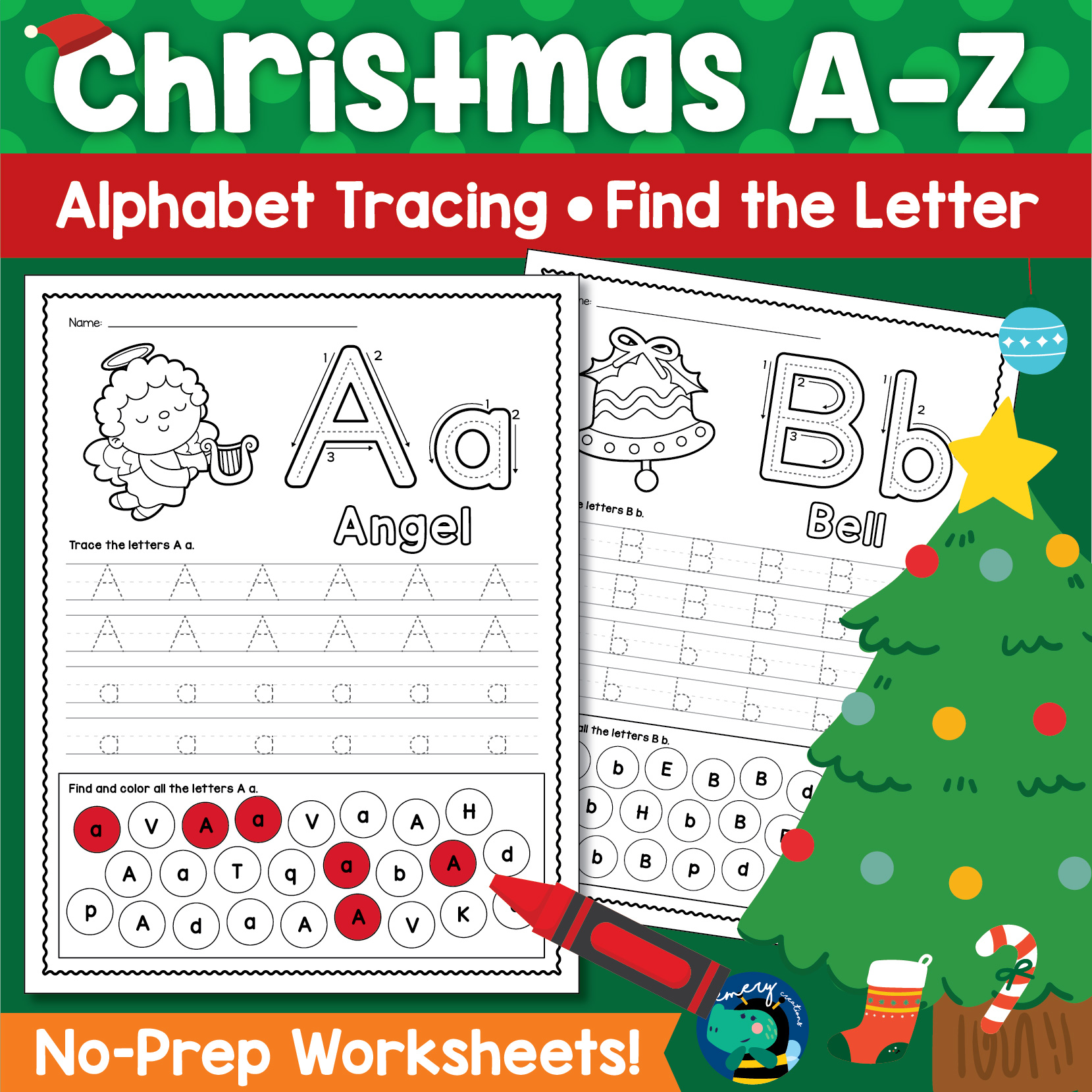 christmas alphabet worksheets