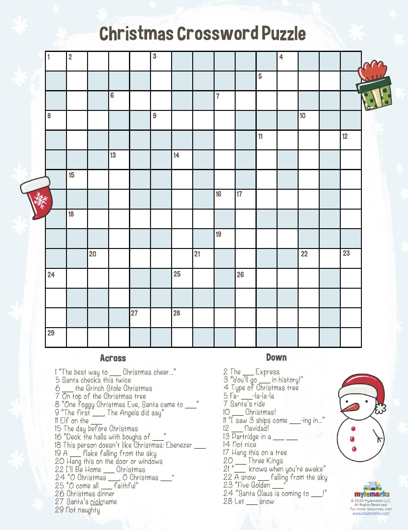 christmas mental health worksheets