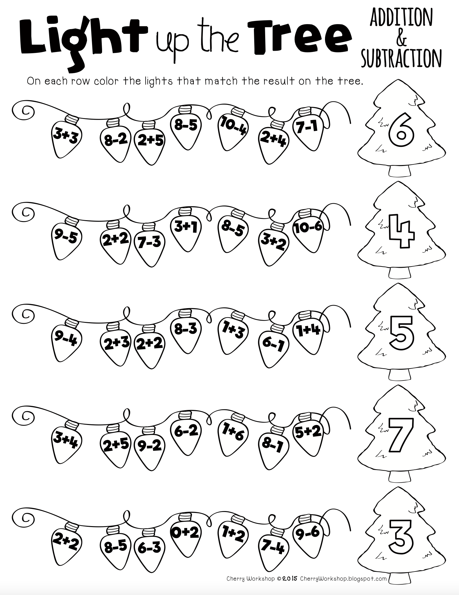 Christmas Addition And Subtraction Christmas Addition And Subtraction