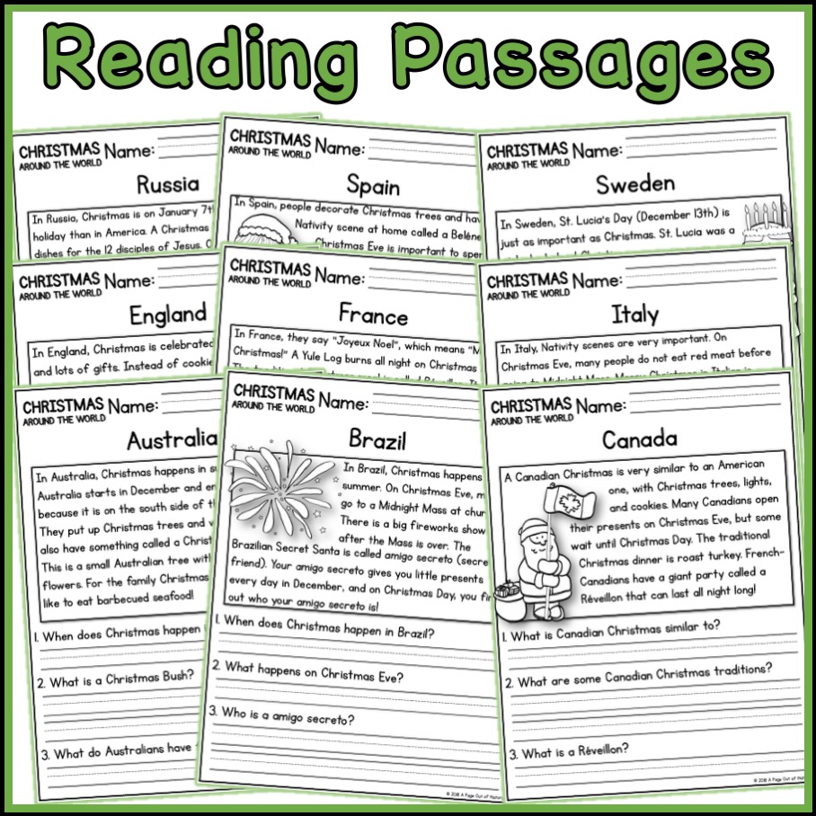 Christmas Around The World Social Studies Reading Comprehension K 2 Christmas Around The World Social Studies Reading Comprehension K 2