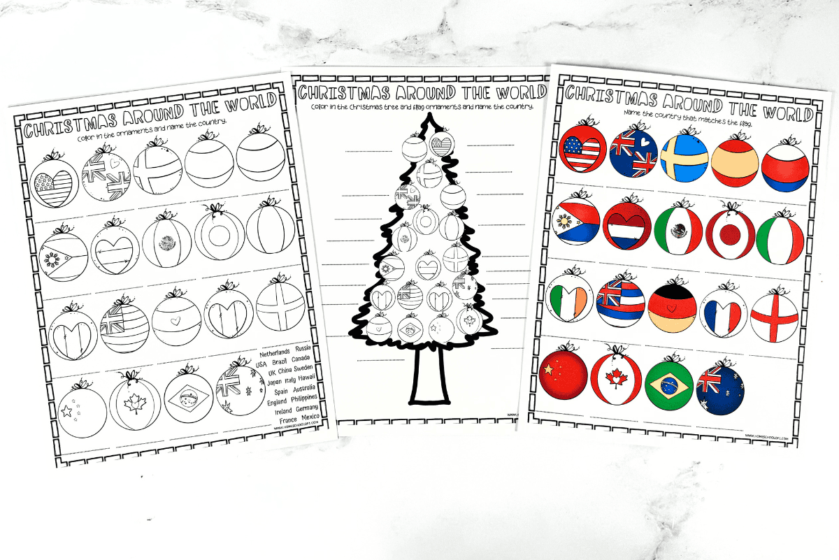 Christmas Around The World Worksheet