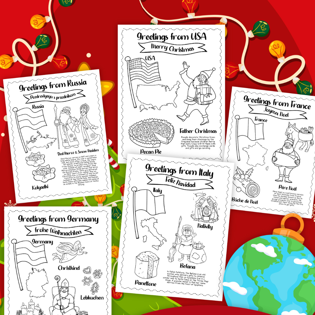 Christmas Around The World Worksheets