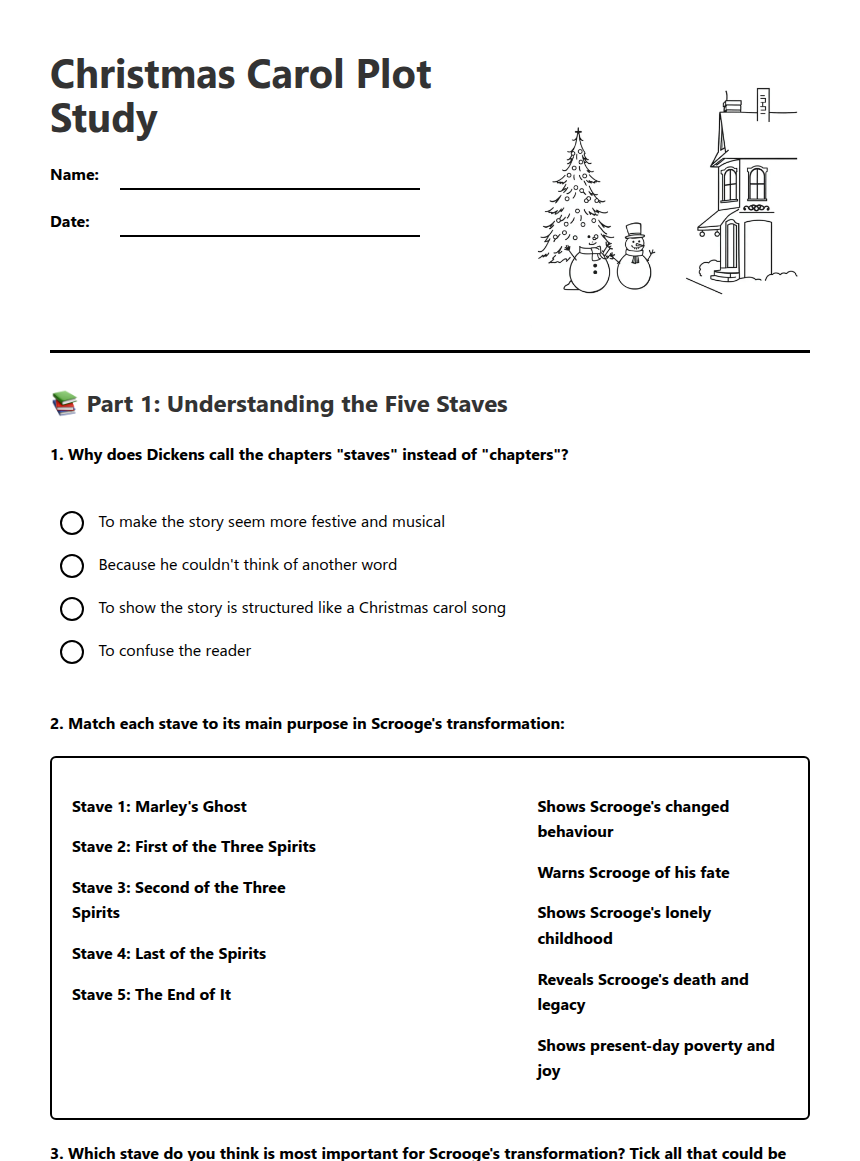 Christmas Carol Plot Study 67595