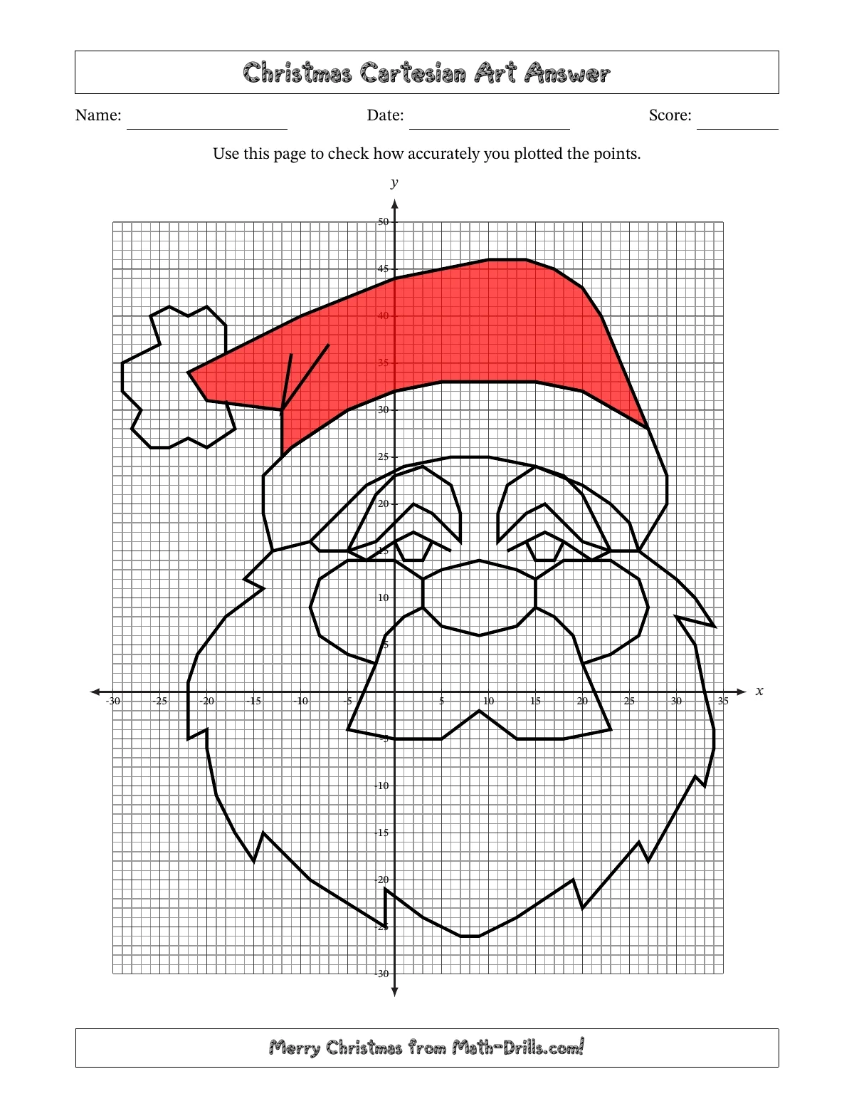 Christmas Cartesian Art Santa