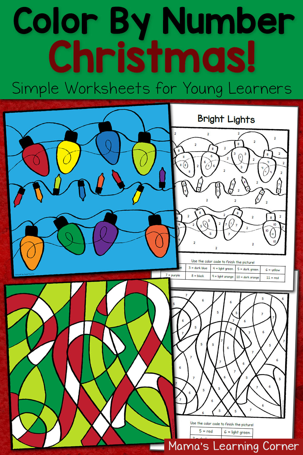 Christmas Color By Number Worksheets Christmas Color By Number Worksheets