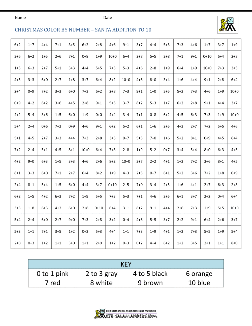 christmas color by number addition worksheets christmas color by number addition worksheets