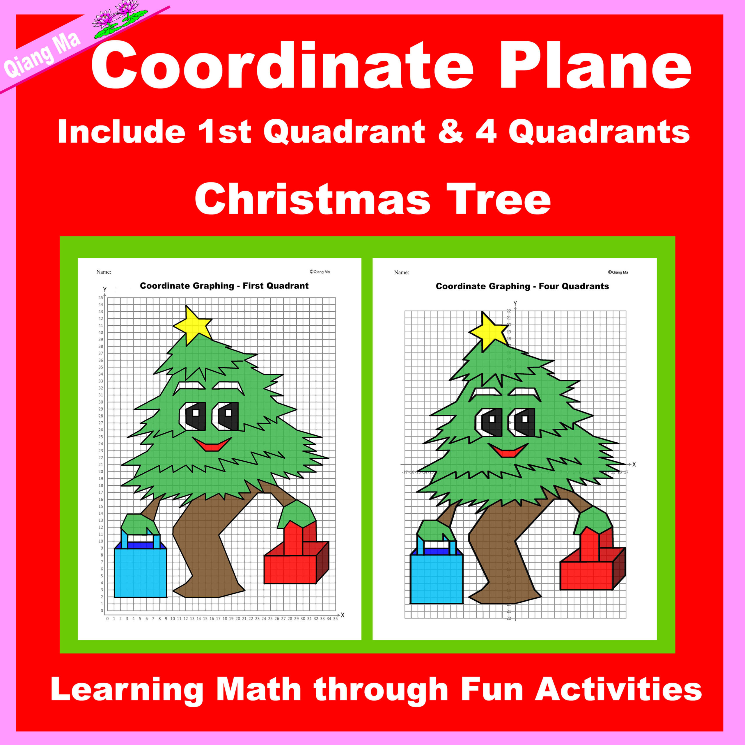 christmas tree graph worksheets