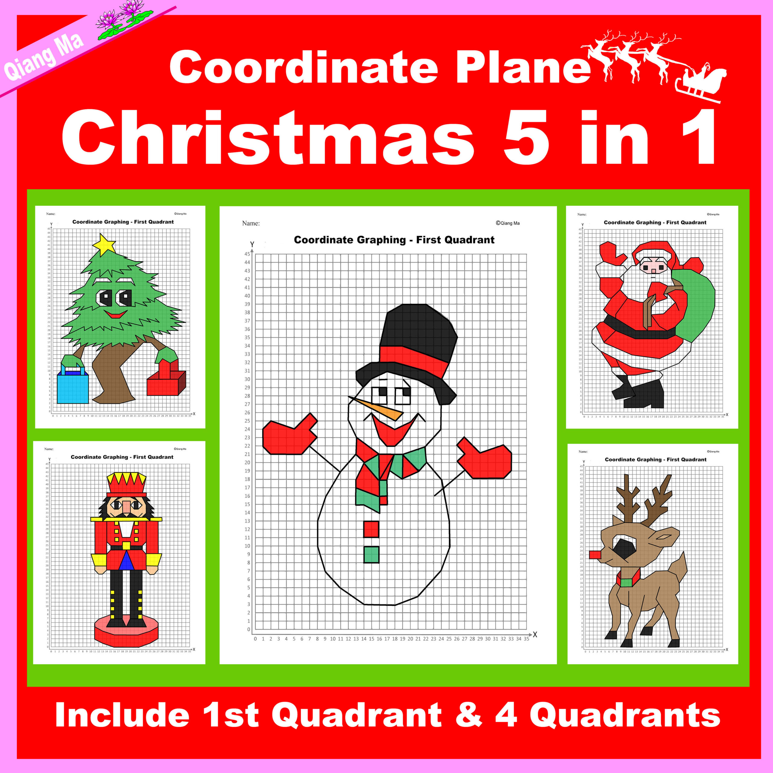Christmas Coordinate Plane Graphing Picture Gingerbread Man Christmas Coordinate Plane Graphing Picture Gingerbread Man