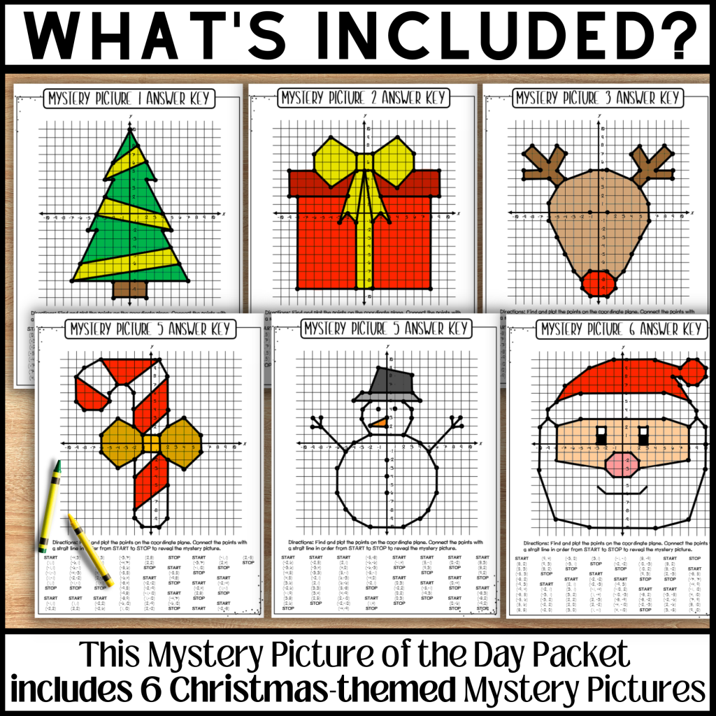 free christmas coordinates worksheets