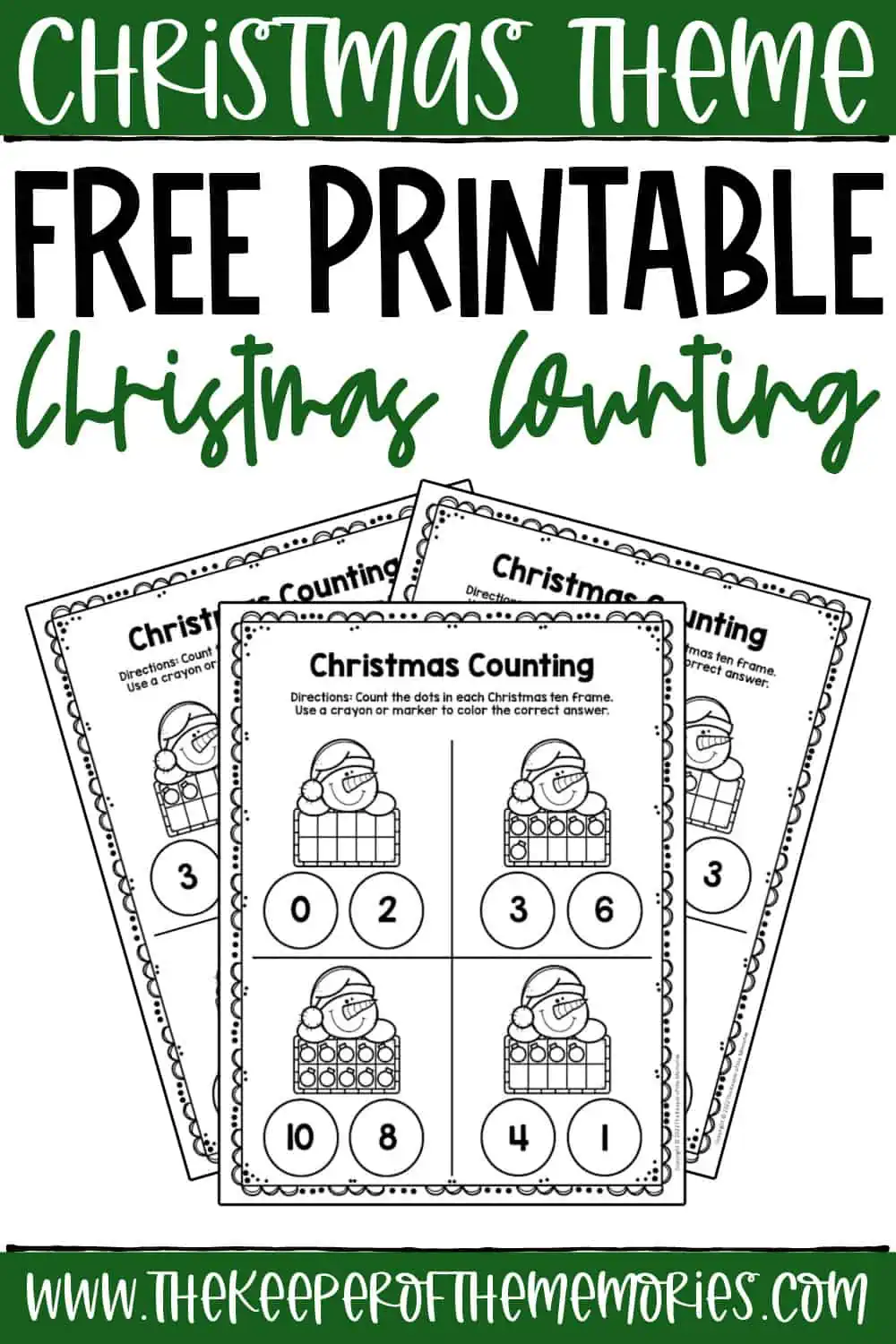Christmas Counting Worksheets