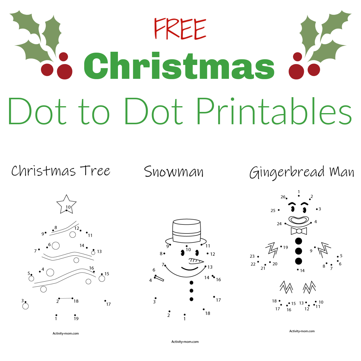 Christmas Dot To Dot Printables Christmas Dot To Dot Printables