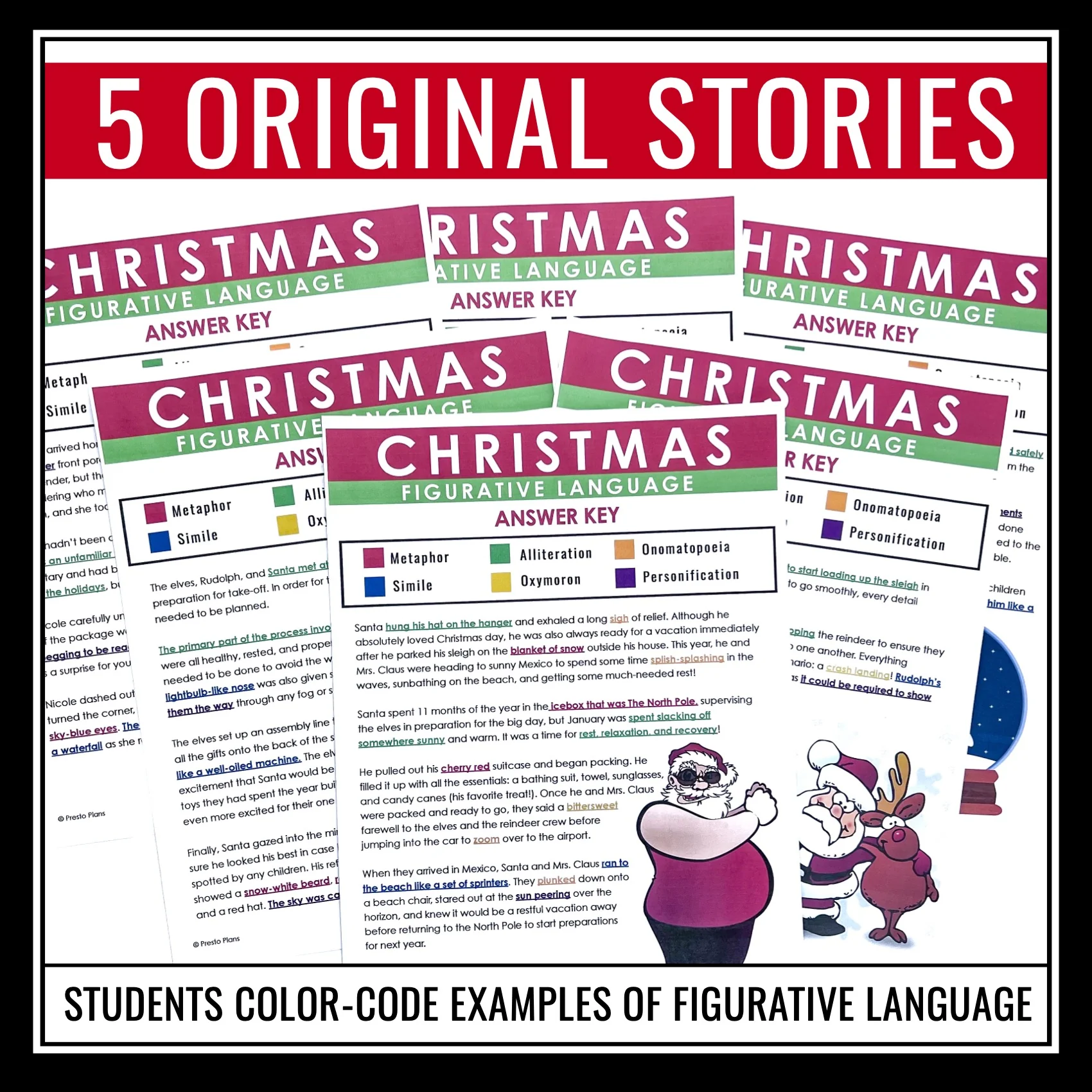 Christmas Figurative Language 5 Stories Christmas Figurative Language 5 Stories