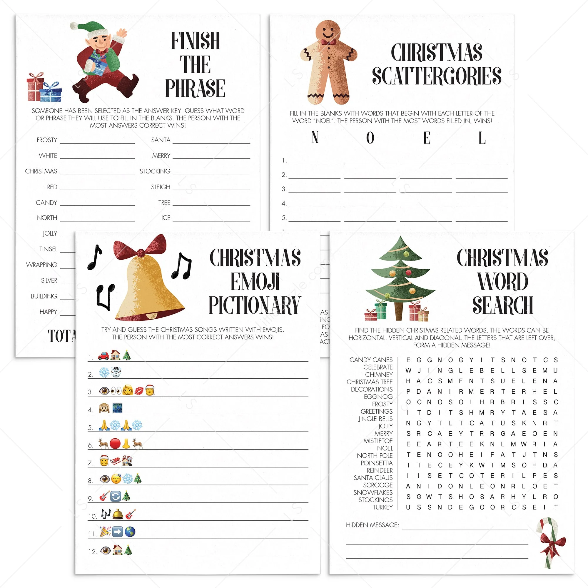 Christmas Games For Families Printable Christmas Games For Families Printable