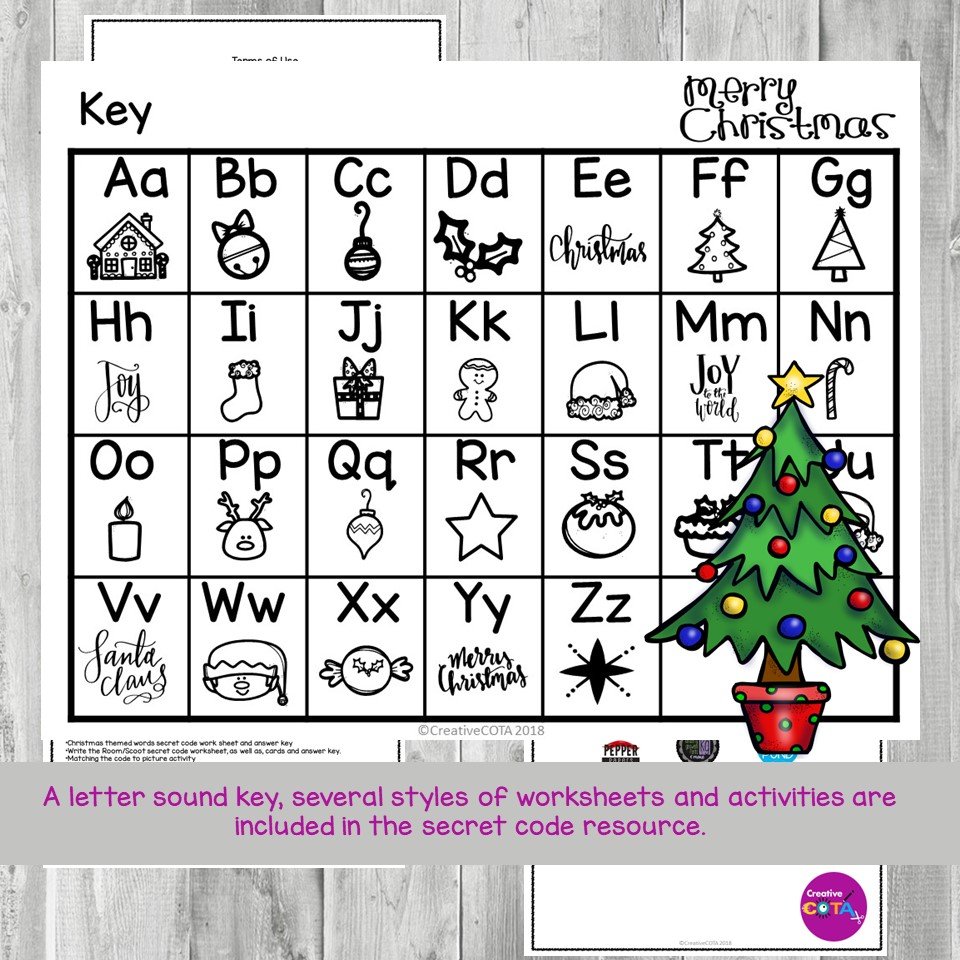 Christmas Handwriting Secret Code Activities And Worksheets