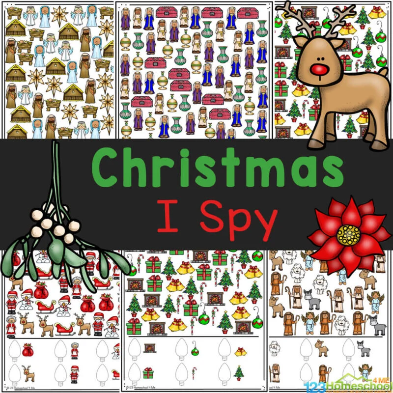 Christmas I Spy Printable Worksheets