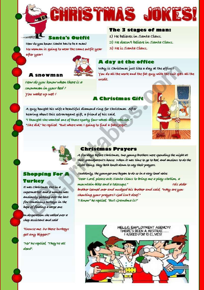 esl christmas worksheets adults esl christmas worksheets adults