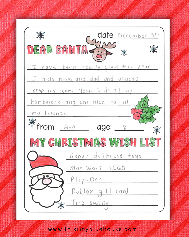 Christmas List Template For Kids Christmas List Template For Kids