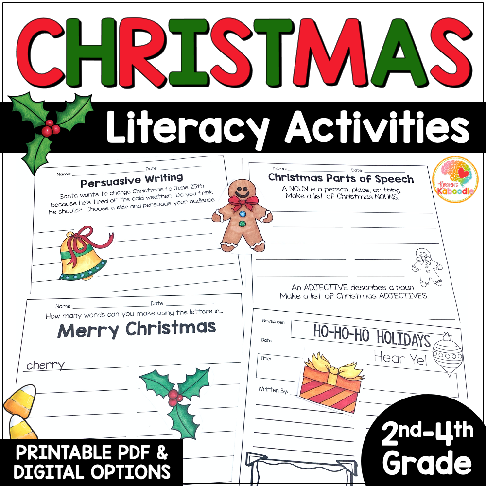 christmas ela worksheets middle school christmas ela worksheets middle school