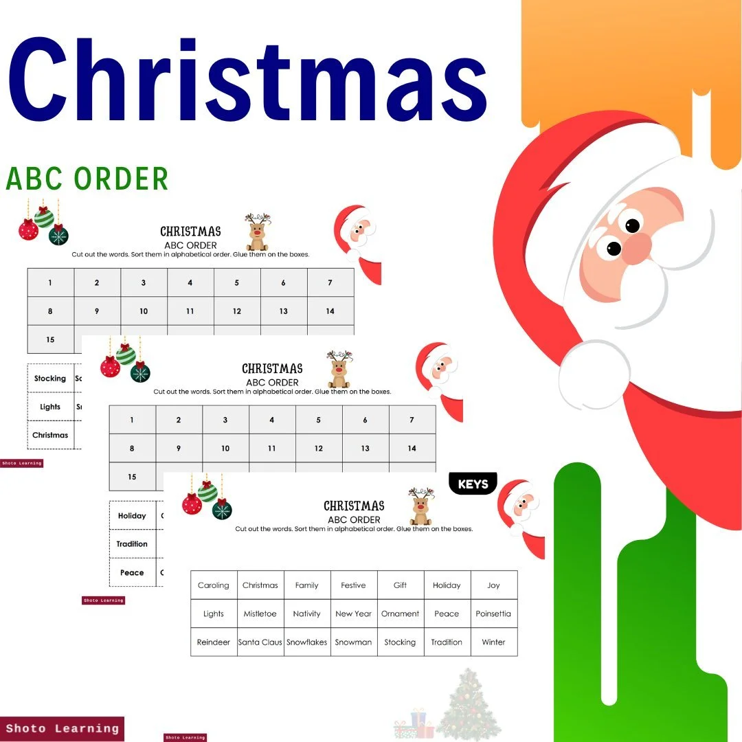 christmas alphabetical order worksheets christmas alphabetical order worksheets