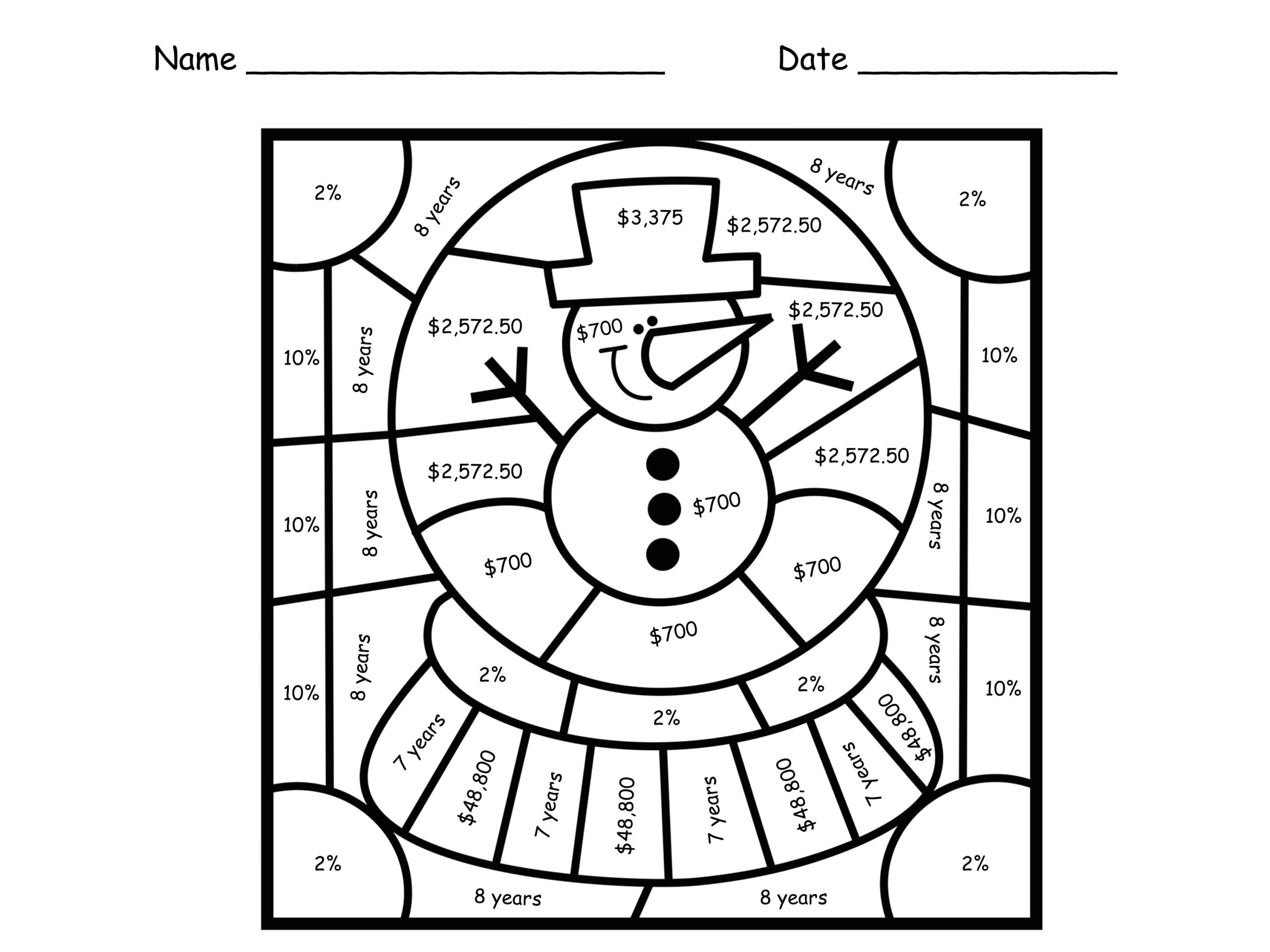 math coloring christmas worksheets