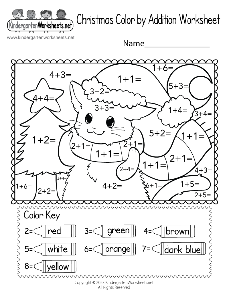 Christmas Math Worksheet Printable