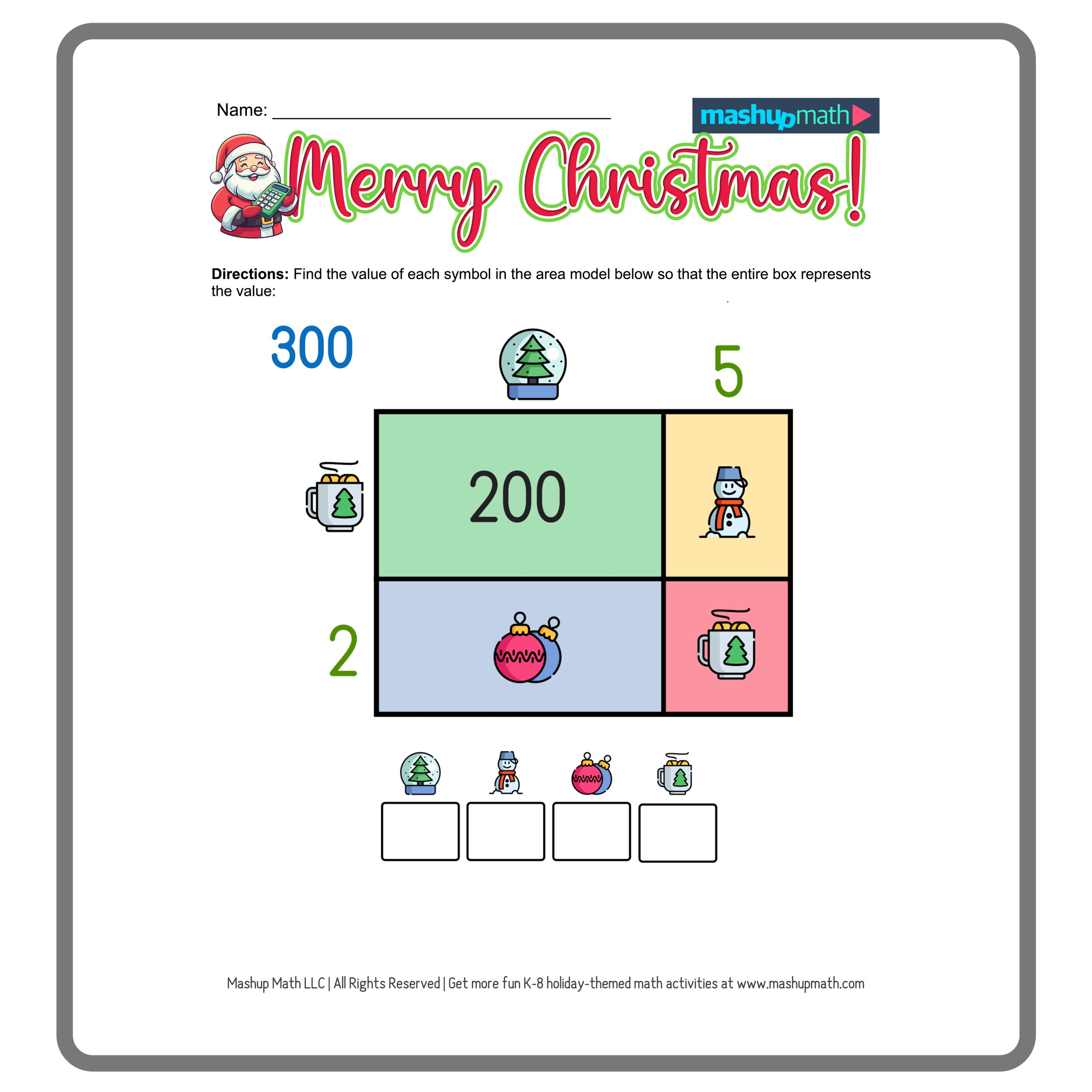 Christmas Math Worksheets Christmas Math Worksheets