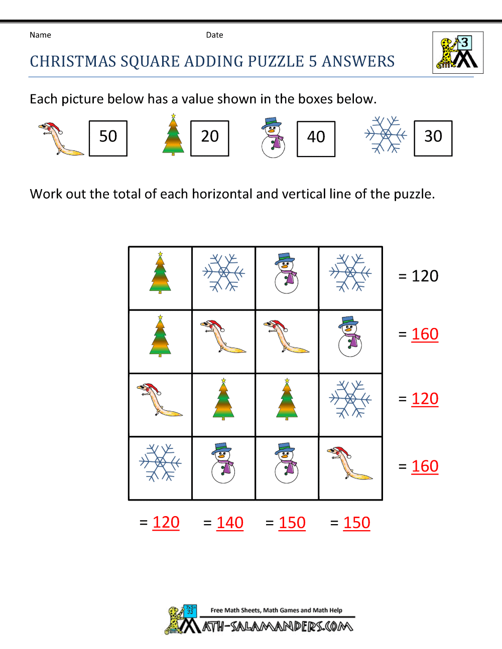 Christmas Math Worksheets Christmas Math Worksheets