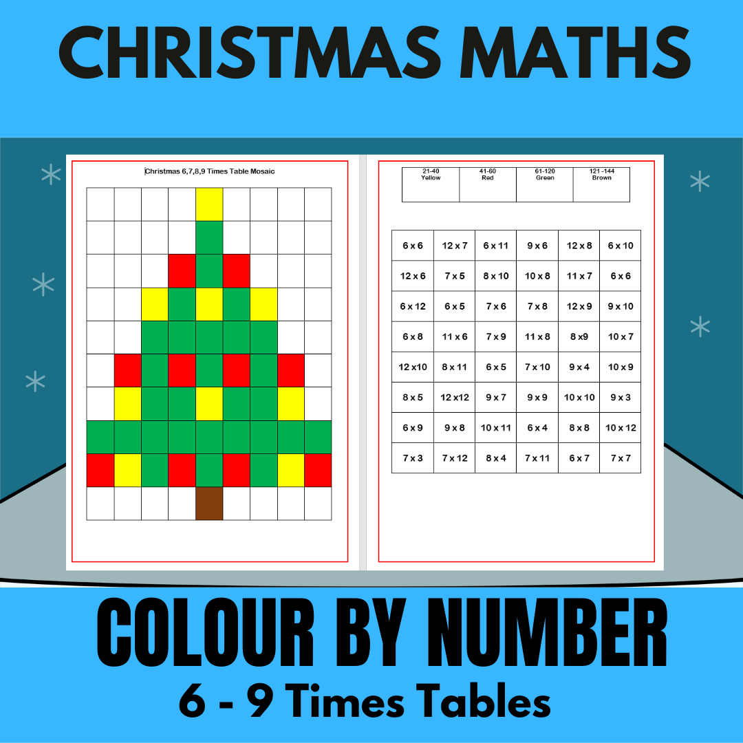 Christmas Maths Colour By Number 1 Christmas Maths Colour By Number 1
