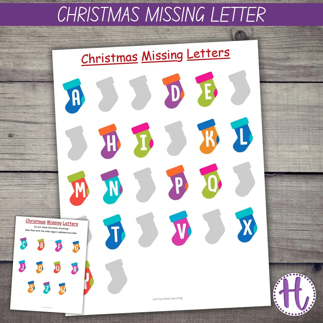 Christmas Missing Letters Activity Christmas Missing Letters Activity